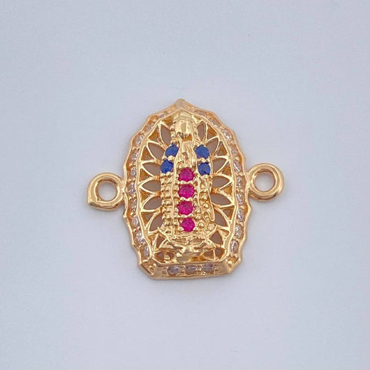 Herraje Virgen De Guadalupe 1.2gr / 1.5cm / Oro Amarillo 18K &