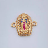 Herraje Virgen De Guadalupe 1.2gr / 1.5cm / Oro Amarillo 18K &