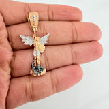 Dije San Miguel Arcangel 4.05 g / 3.7 cm Tres Oros 18K