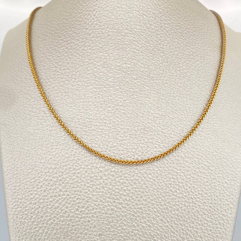 Cadena Franco 11.25gr / 60cm / Dos Oros Amarillo Blanco +3 18K %