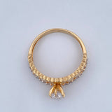 Anillo Corazones 2.25gr / T6 1/4 / Dos Oros Amarillo Blanco 18K &