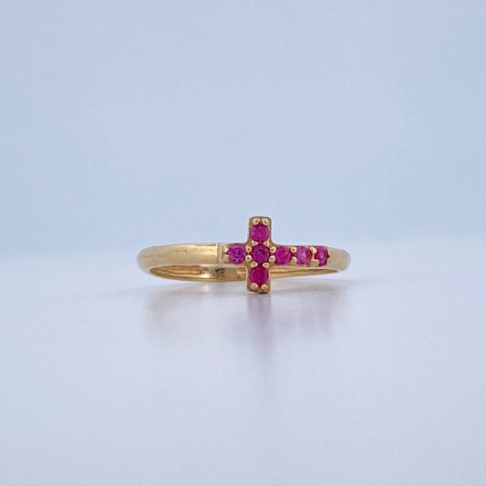 Anillo Cruz 1.45gr / T5 3/4 / Oro Amarillo 18K &