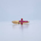 Anillo Cruz 1.45gr / T5 3/4 / Oro Amarillo 18K &