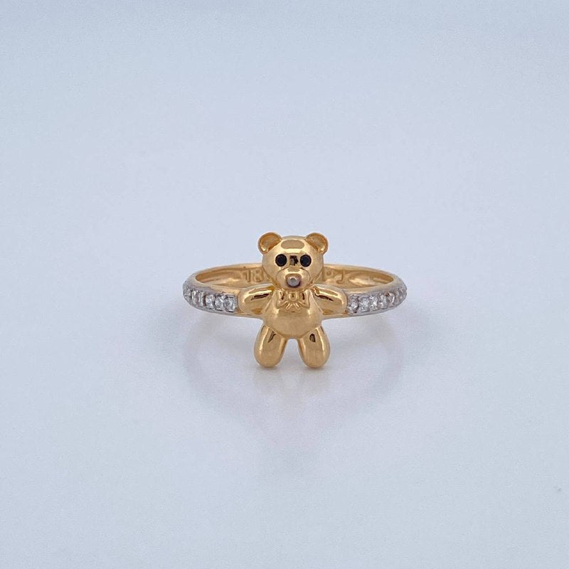 Anillo Oso Corbatin 2.35gr / T6 3/4 / Oro 18K $