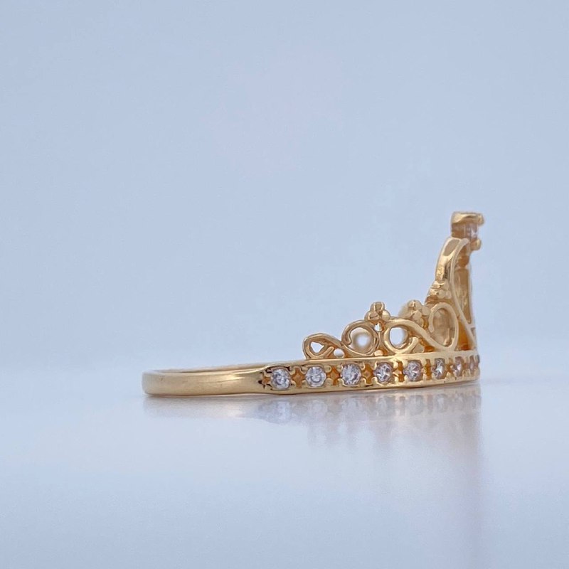 Anillo Tiara 15s 1.7gr / T6 1/2 / Oro Amarillo 18K &