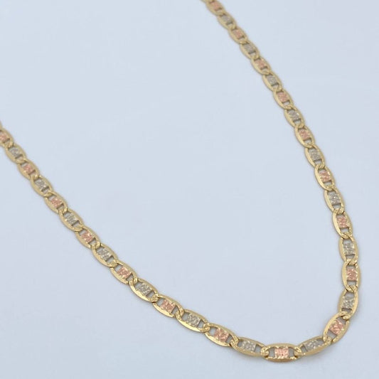 Cadena Escalera Plana 7.2gr / 60.1cm / Tres Oros +3 18K %