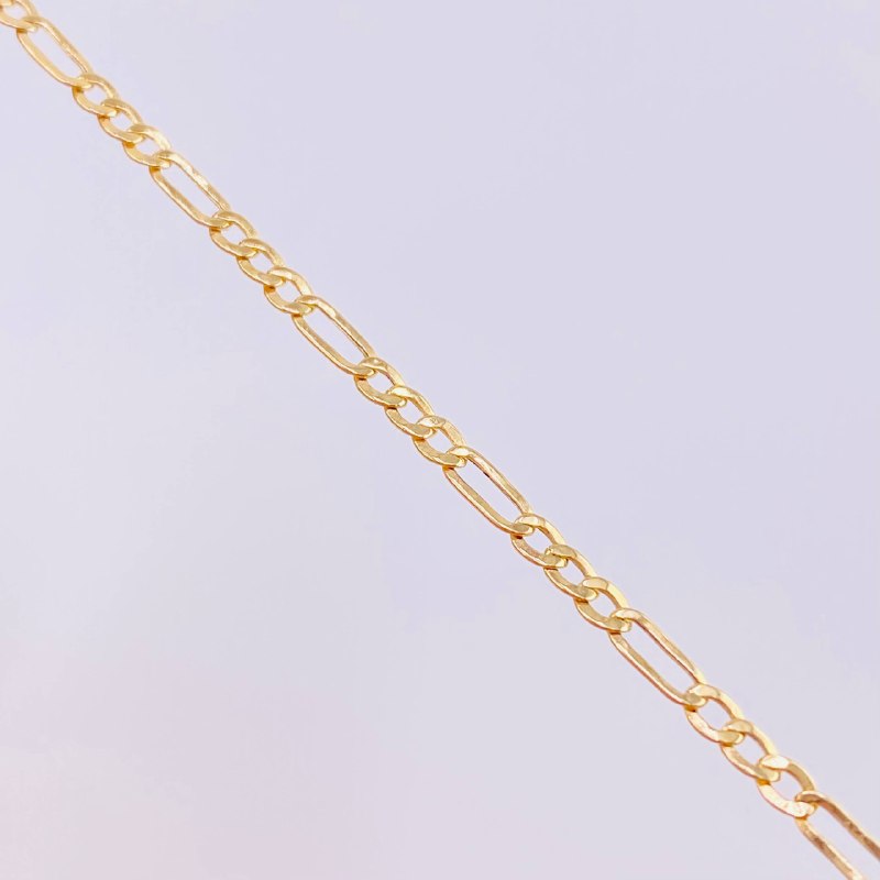 Pulso Figaro 0.98g / 19.3cm / 2,6mm Oro Amarillo 18K