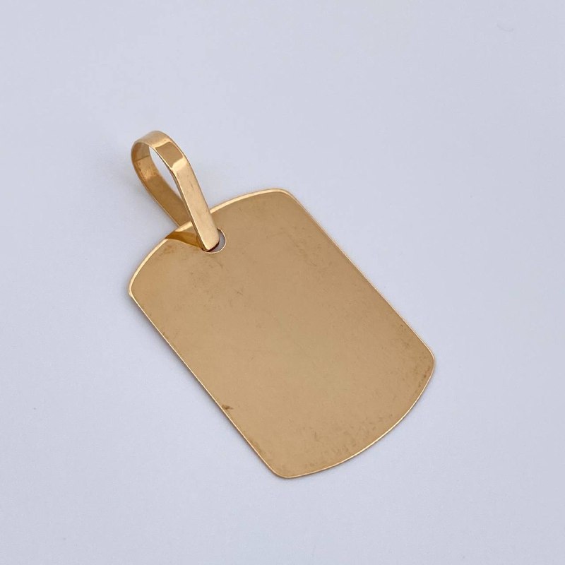 Dije Placa 1.15gr / 2.8cm / Oro Amarillo 18K %