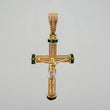 Dije Cruz Cristo 7.5 g / 5.3 cm Dos Oros Amarillo Blanco 18K