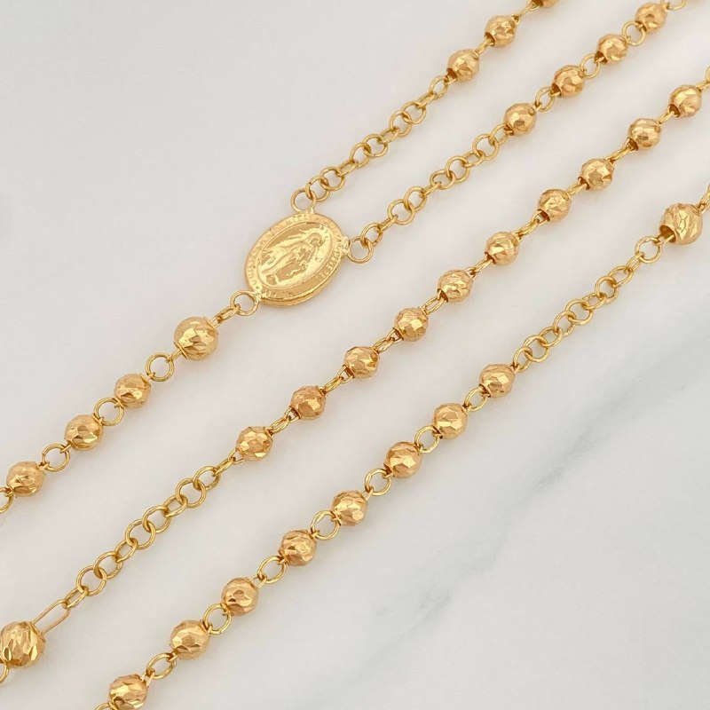 Rosario Milagrosa 12.35 g / 38.5 cm / 4 mm Oro Amarillo 18K