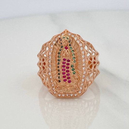 Anillo Virgen De Guadalupe 8.4 g / T12 1/2 Oro Rosa 18K