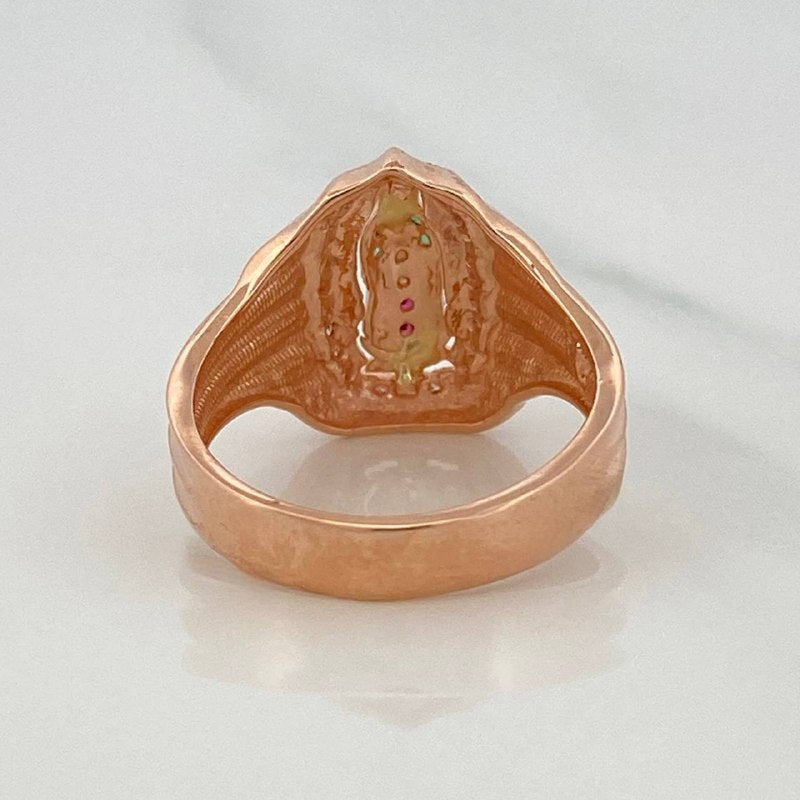 Anillo Virgen De Guadalupe 4.25 g / T5 3/4 Oro Rosa 18K