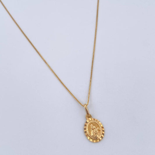 Set Cadena y Dije Veneciana + Virgen Del Carmen 1.85gr / Oro Amarillo 18K (Oferta) $
