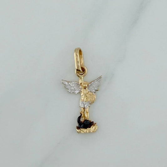 Dije San Miguel Arcangel 1.75 g / 2.8 cm Tres Oros 18K