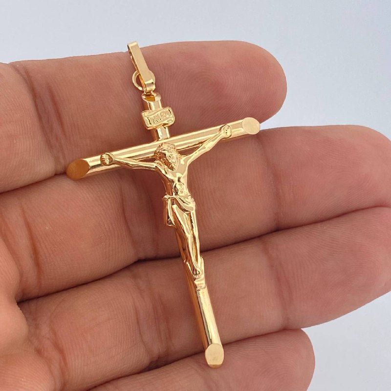 Dije Cruz Cristo 2.95gr / 6.2cm / Oro Amarillo 18K &