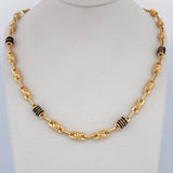 Cadena Rustica Barril 15.4gr / 61.5cm / Oro Amarillo 18K &