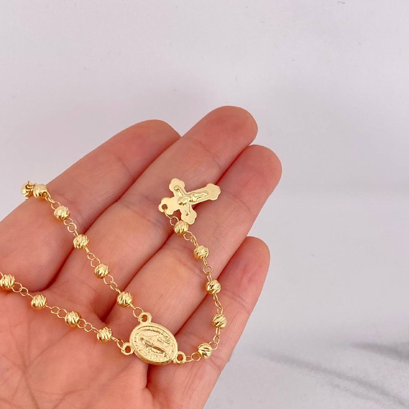 Rosario Virgen Milagrosa 10g / 60cm / 4mm Oro Amarillo 18K