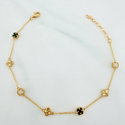 Pulso Trebol Aro Seguido 3.2 g / 20.7 cm / 4.8 mm Oro Amarillo 18K