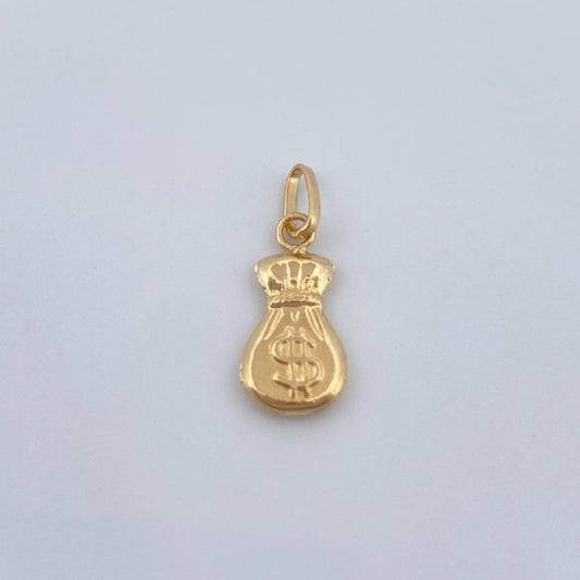 Dije Bolsa De Dinero 0.4gr / 1.8cm / Oro Amarillo 18K &