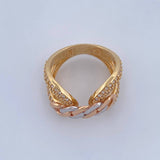 Anillo Cruzado 6.85gr / T6 3/4 / Tres Oros 18K &
