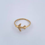 Anillo Avion 1.5gr / T7 1/2 / Oro 18K &