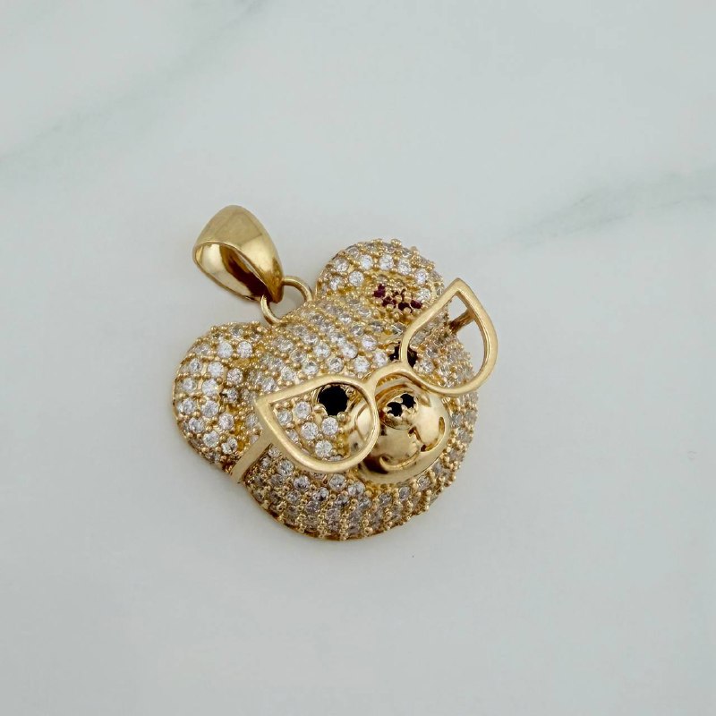 Dije Rostro Oso 9.25 g / 2.9 cm Oro Amarillo 18K