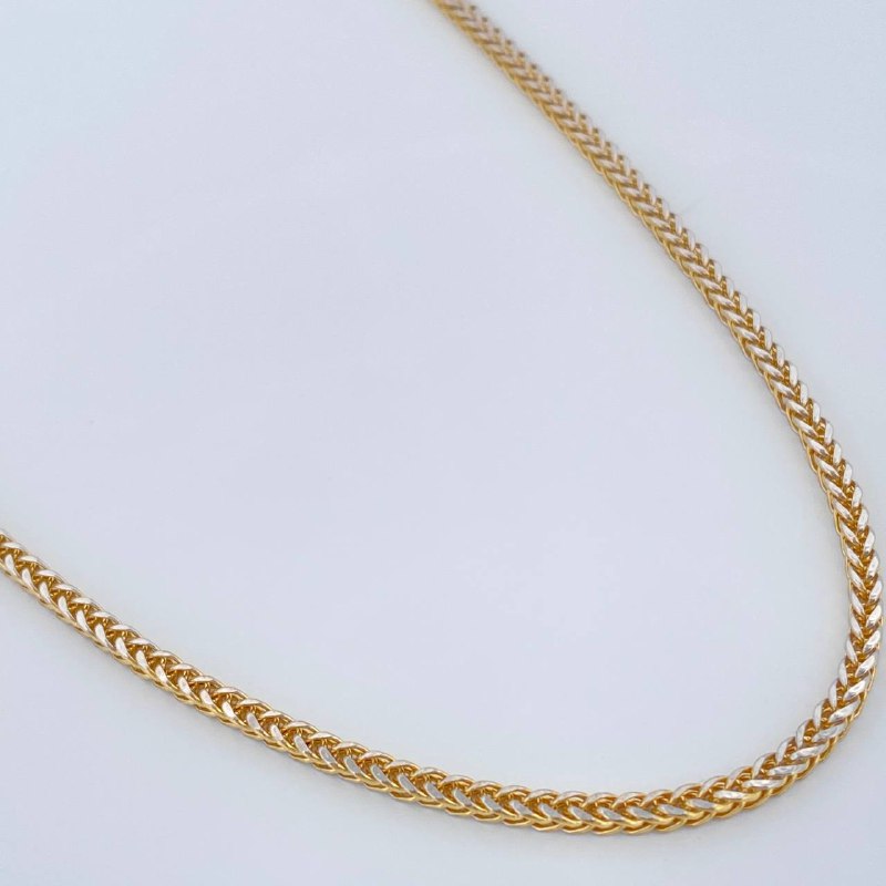 Cadena Franco 11.25gr / 60cm / Dos Oros Amarillo Blanco +3 18K %