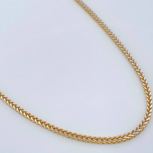 Cadena Franco 11.25gr / 60cm / Dos Oros Amarillo Blanco +3 18K %