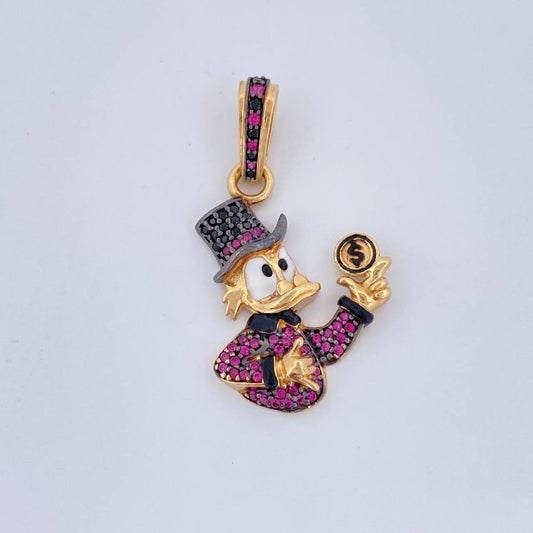 Dije Pato Inspirado 4.8gr / 3.6cm / Dos Oros Negro Amarillo 18K $