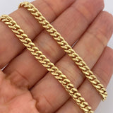 Cadena Cubana 10.9gr / 66.5cm / 4.4mm Oro Amarillo +1 14K Italy &