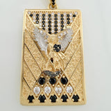 Dije Placa San Miguel Arcangel 9.05 g / 4.3 cm Tres Oros 18K