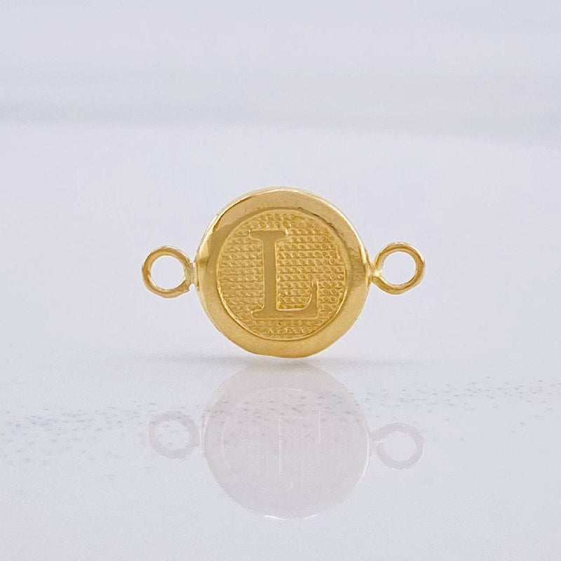 Herraje Circulo Letra L 0.4g / 1.5cm Oro Amarillo 18K