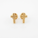 Topos Cruz Relieve 0.5gr / 8mm Oro Amarillo 18K ©