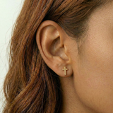 Topos Cruz Relieve 0.5gr / 8mm Oro Amarillo 18K ©