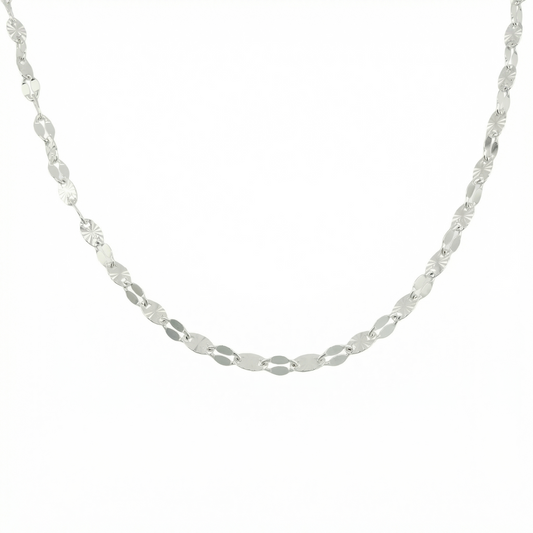 Cadena Flor Espejo 4.75gr / 50cm / 3.2mm Plata 925 *