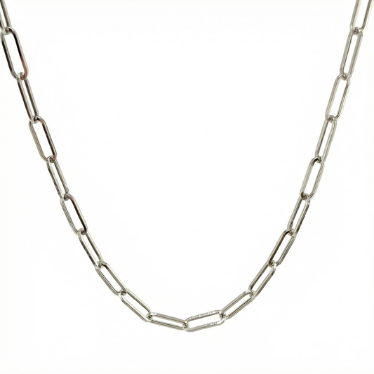 Cadena Cajón 4.45gr / 45cm / 3.3mm Oro Blanco 18K