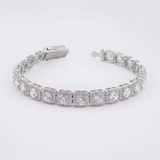 Pulso Tenis Cuadrado 17.85gr / 18cm / 7mm Plata 925