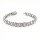 Pulso Tenis Cuadrado 17.7gr / 18cm / 7mm Plata 925 *