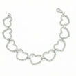 Pulso Corazones Continuos 11.75gr / 18.5cm / Plata 925