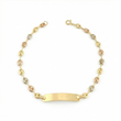 Pulso Bebé Gc Placa Rectangular Lisa 1.45gr / 14.5cm / 3.2mm Tres Oros 18K *