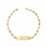 Pulso Bebé Gc Placa Rectangular Lisa 1.45gr / 14.5cm / 3.2mm Tres Oros 18K *