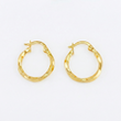 Candongas Cari Punteada 1.05gr / 1.8cm / Oro Amarillo 18K