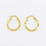 Candongas Cari Punteada 1.05gr / 1.8cm / Oro Amarillo 18K