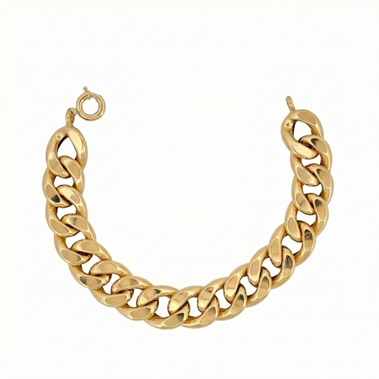 Pulso Cubano 18.65gr / 20cm / Oro 18K