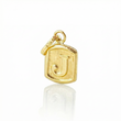 Dije Letra J Marco Texturizado 0.35gr / 1.5cm / Oro Amarillo 18K ©