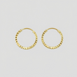 Candongas Aro Rayado 0.7 g / 1.3 cm Oro Amarillo 18K