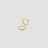 Candongas Mini Aro Liso 0.35 g / 0.9 cm Oro Amarillo 18K