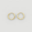 Candongas Aro Rayado 0.4 g / 0.9 cm Oro Amarillo 18K
