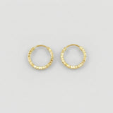 Candongas Aro Rayado 0.4 g / 0.9 cm Oro Amarillo 18K