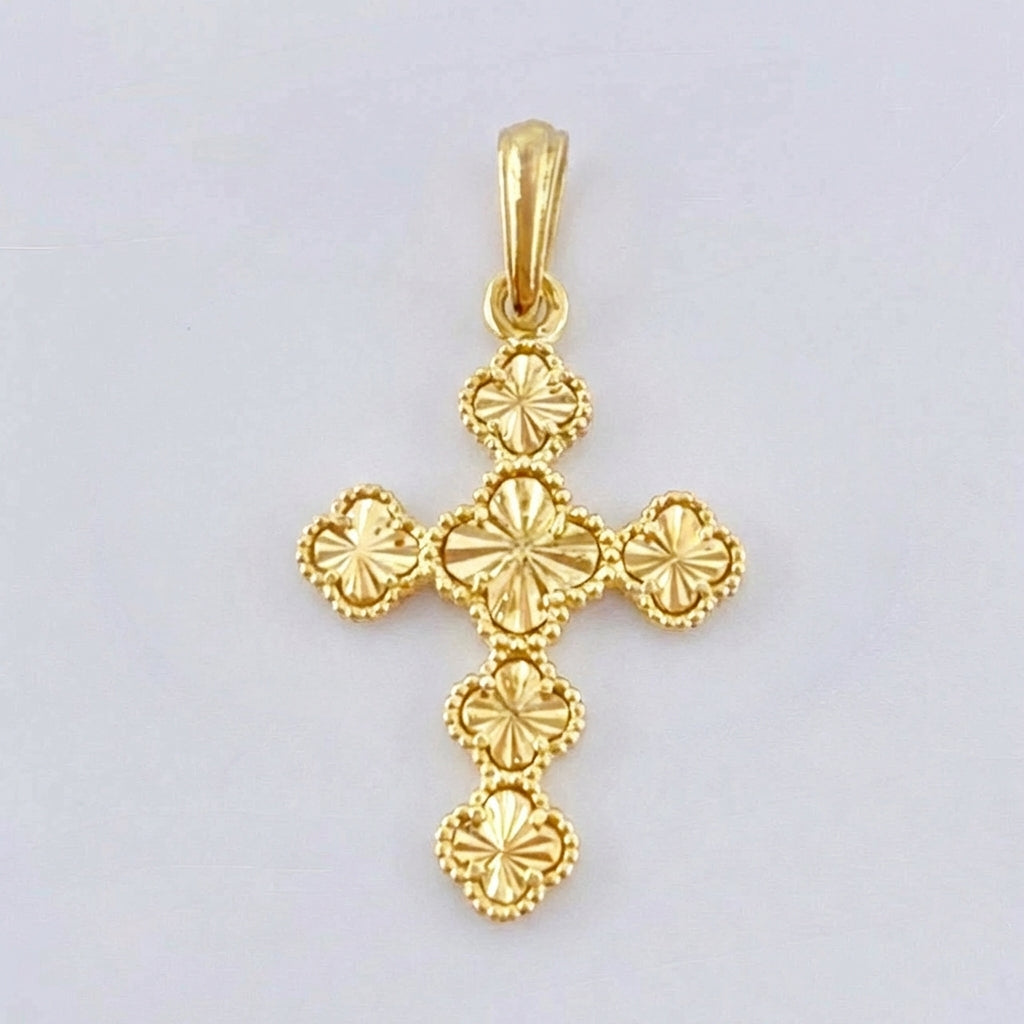 Dije Trebol Dorado 2.6 g / 3.3 cm Oro Amarillo 18K